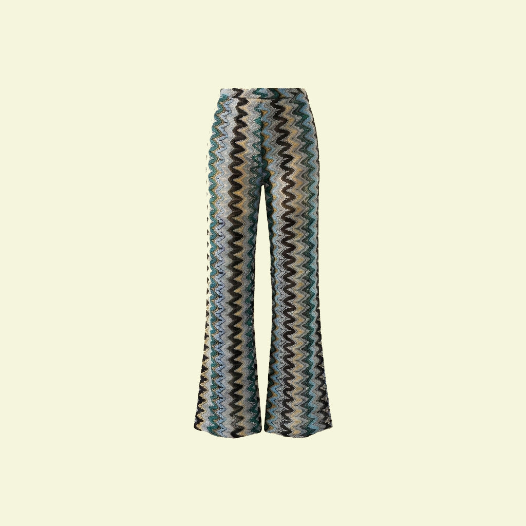Azure Waves Knit Pants