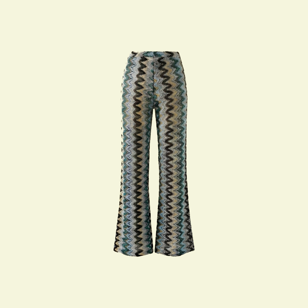 Azure Waves Knit Pants